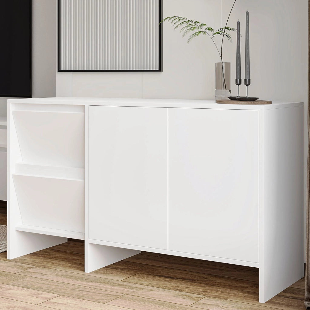 Credenza in legno "Laris 130" - 130 x 44 x 82 cm - Bianco