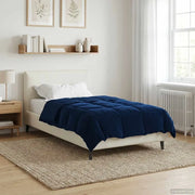 Duvet Estivo Trapuntato Blu Scuro 140 x 220 cm Microfibra 42025971