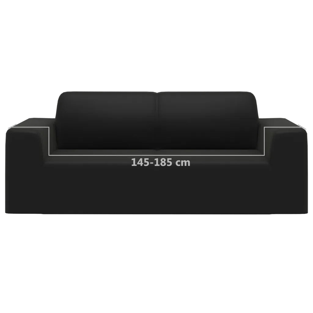 Fodera Elasticizzata per Divano 2 Posti Jersey Poliestere Nero CFW5448278