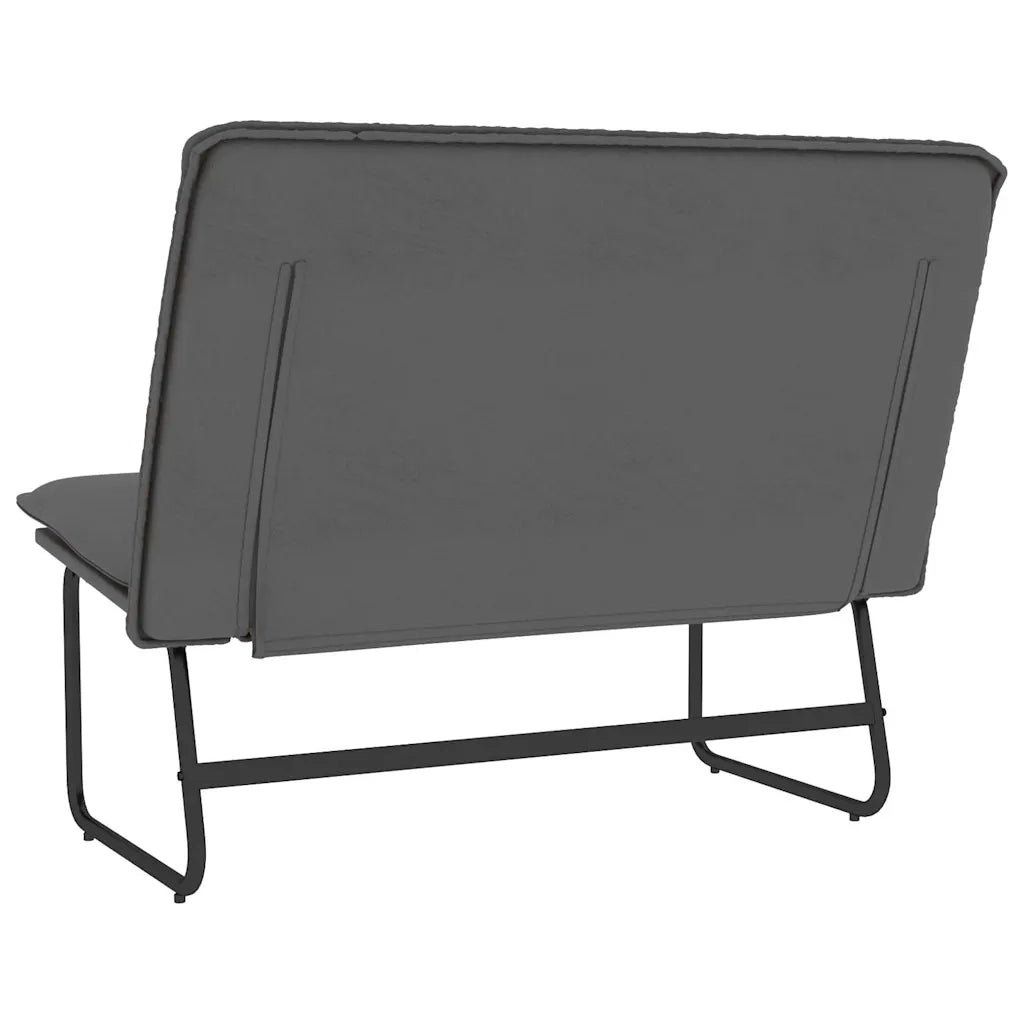 vidaXL Panca Grigia 100x75x76 cm in Similpelle