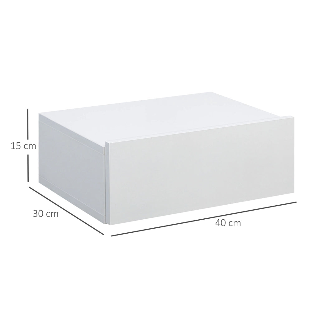 Comodini a Parete ¨C zephmum ¨C Bianco 40x30x15 cm