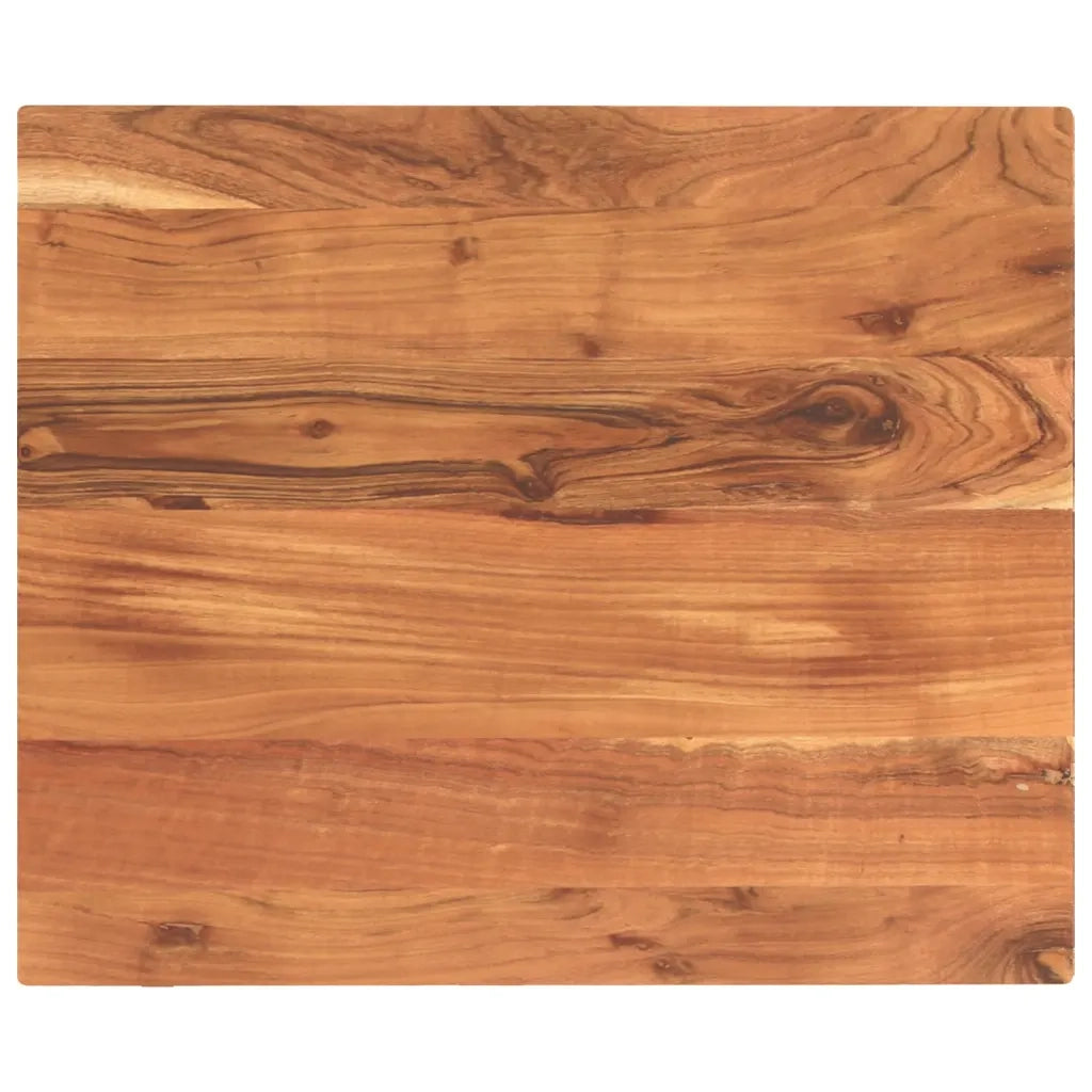 Piano per Tavolo 60x50x2,5cm Rettangolare Legno Massello Acacia