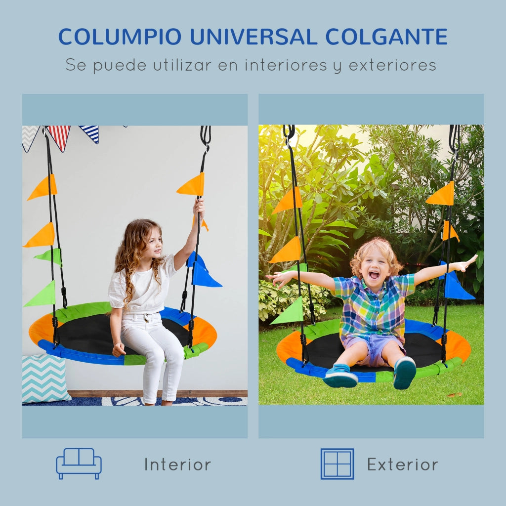 Altalena da Giardino Nido ¨C zephmum ¨C ?100x120-180 cm Multicolore