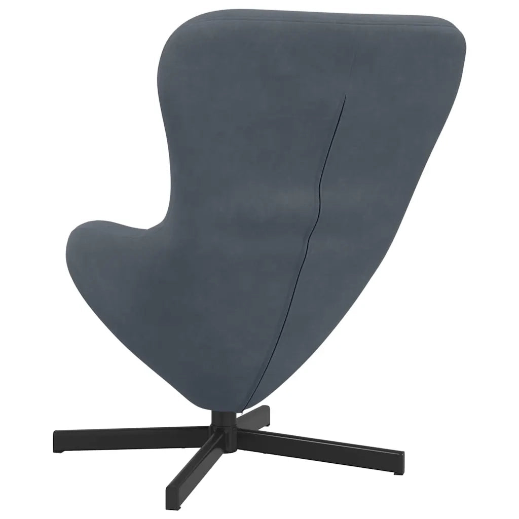 Divano Sedia-Poltrona uovo Grigio scuro 63 x 73 x 90 cm Velluto