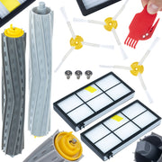 Set di Accessori di Ricambio per iRobot Roomba 800 900 – 2 Filtri HEPA, 3 Spazzole 3-Bracci, 2 Rulli Gomma