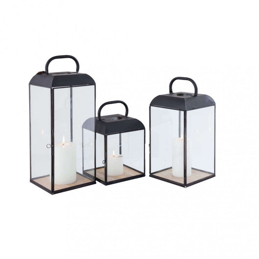 Lanterna Millicent Grande 19,5x19,5x54 h cm in Acciaio Antracite