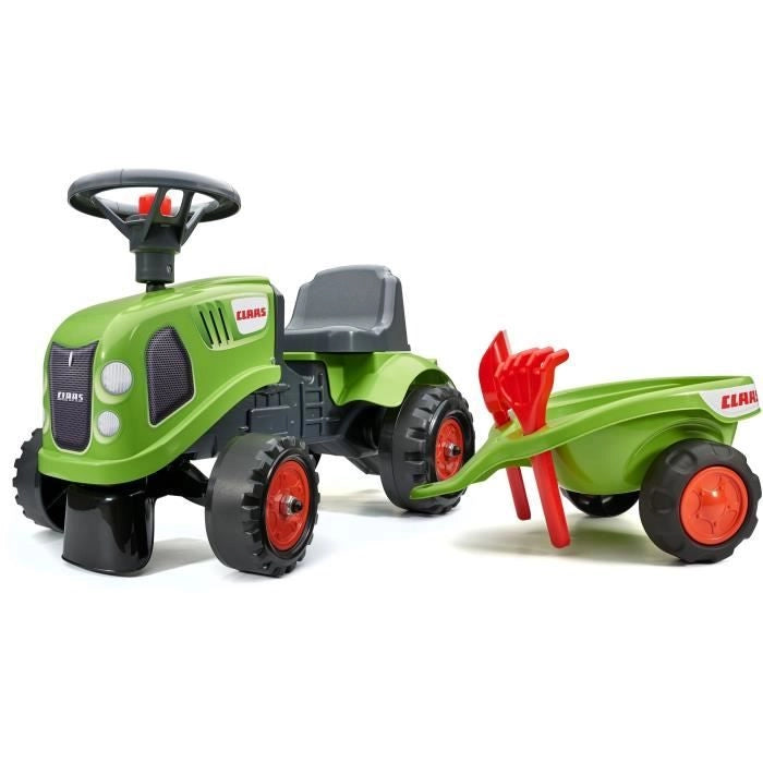 FALK - 212C - Trattore Claas con rimorchio, pala e rastrello