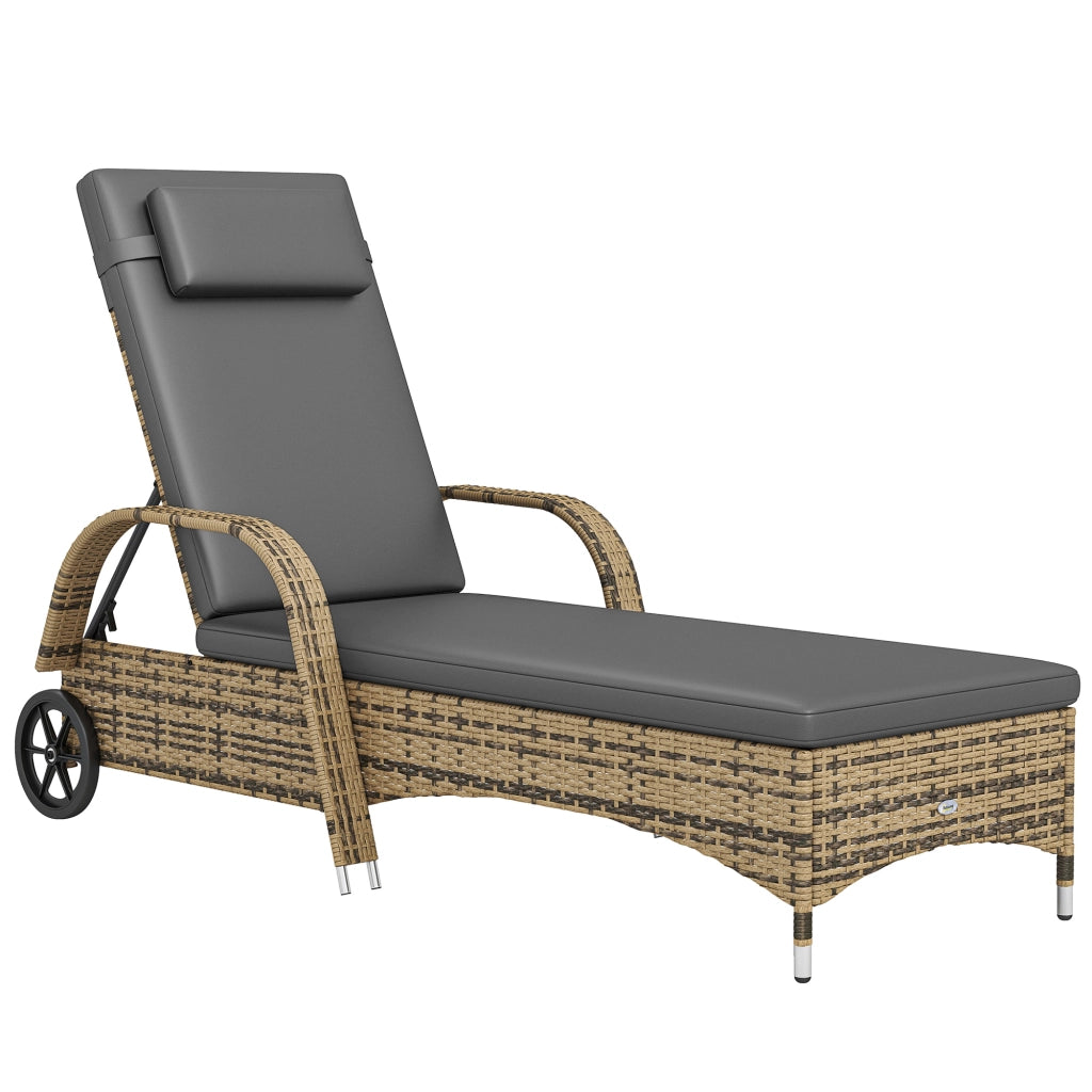 Sdraio da spiaggia con materasso regolabile ¨C zephmum ¨C 200x73x30-103 cm giallo
