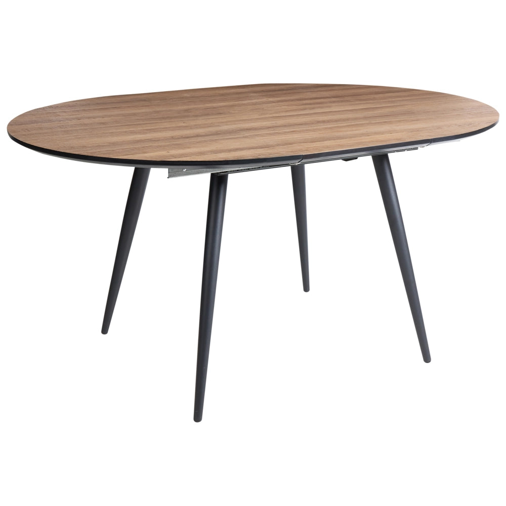 Sala da pranzo Piano in MDF marrone chiaro Gambe in metallo Gambe a forcella Stile industriale moderno
