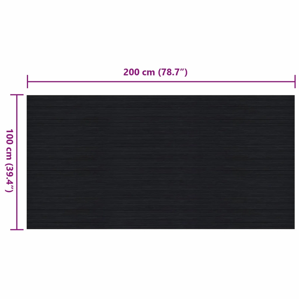 Tappeto per pavimento Nero 1 x 2 m Gomma