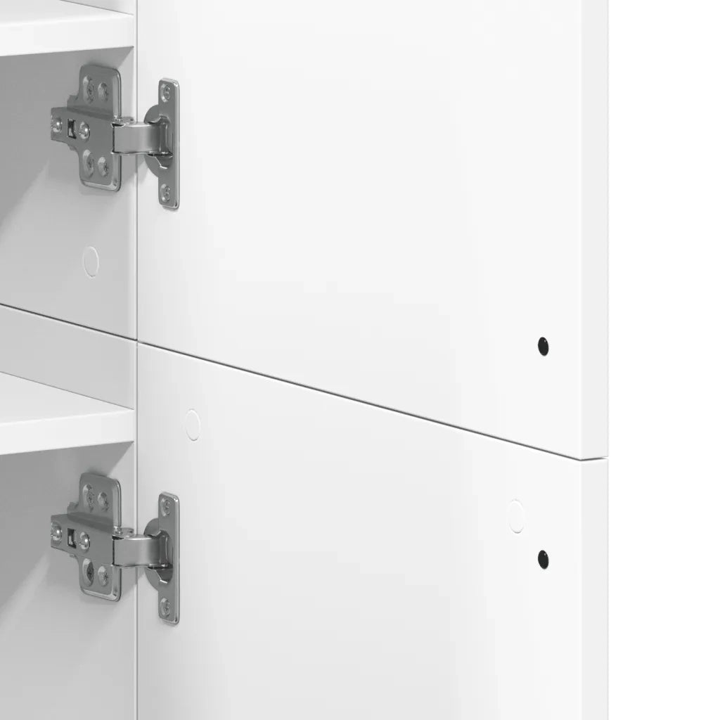 Scarpiera Bianca 80x39x178 cm in Legno Multistrato 3276672