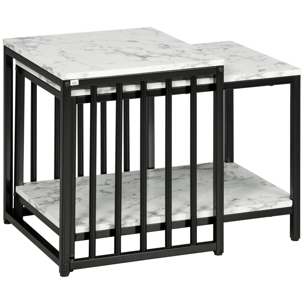 Tavolino da caff¨¨ ¨C zephmum ¨C effetto marmo e legno, metallo