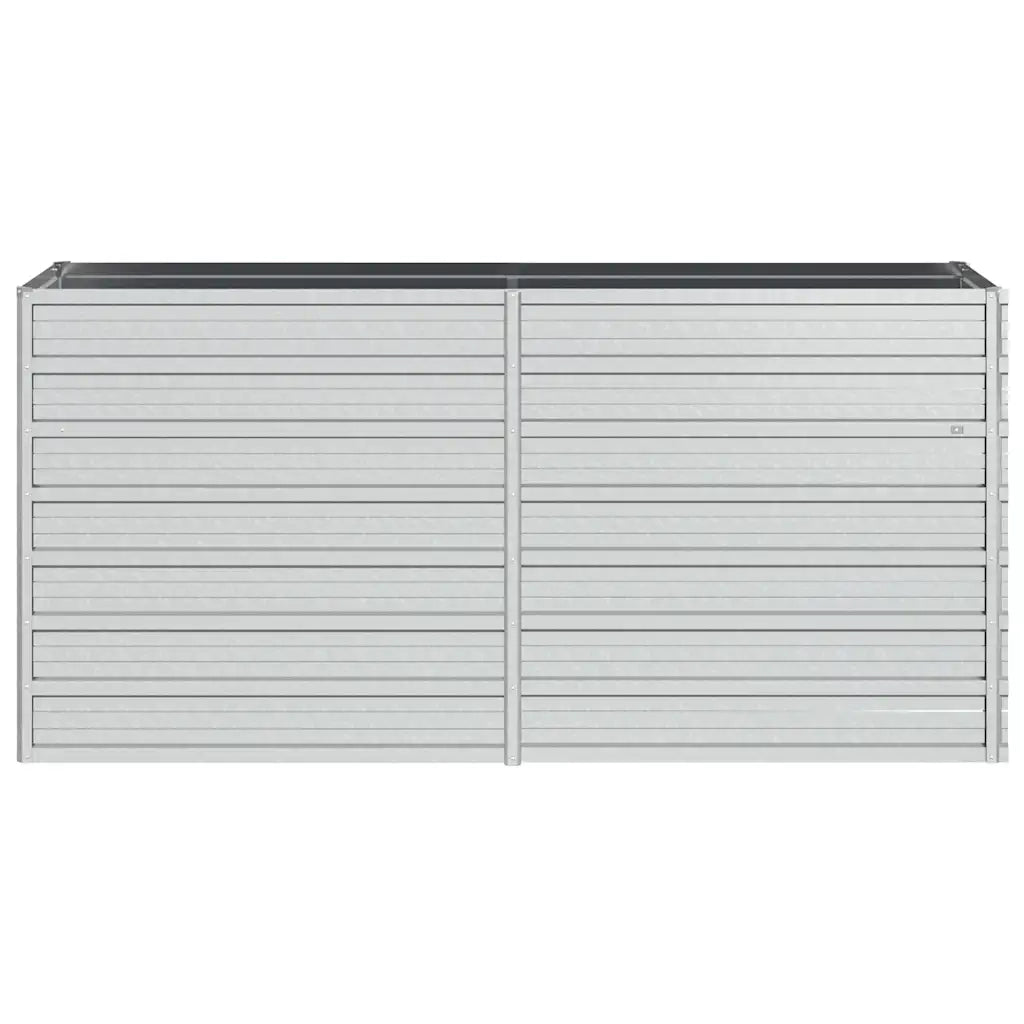 Letto Rialzato Giardino 160x40x77 cm in Acciaio Zincato Argento