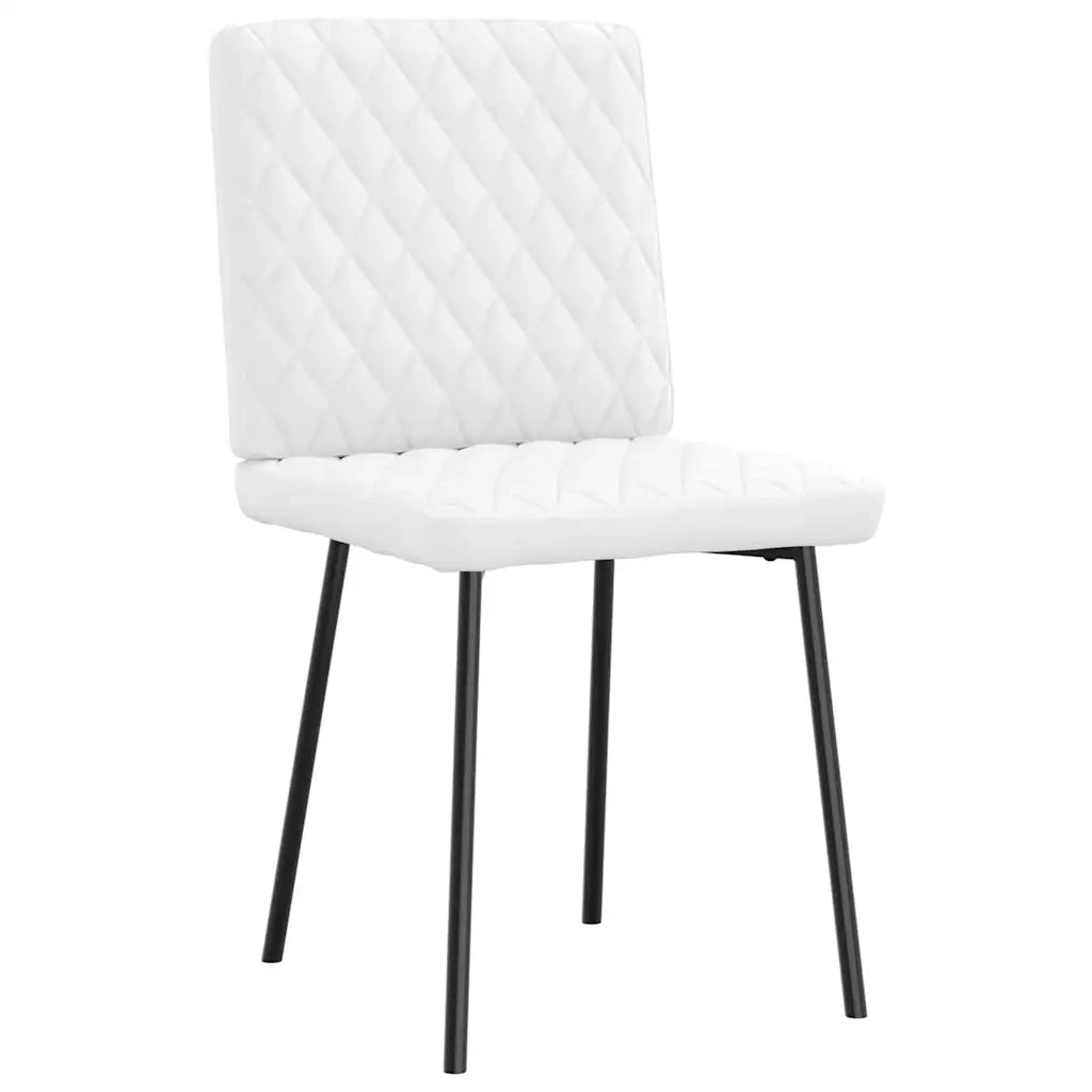 vidaXL Sedie da Pranzo 4 pz Bianche in Similpelle