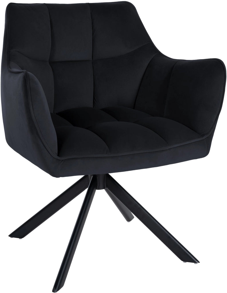 Sedia da pranzo Swing Copertura in velluto nero,nero