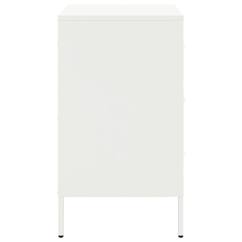 Comodini 2 pz Bianchi 36x39x68 cm in Acciaio 843089