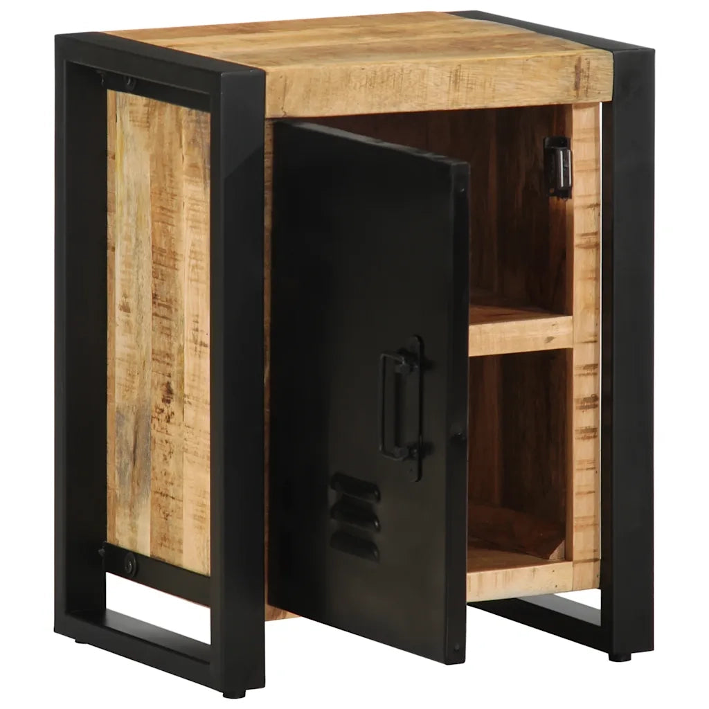 vidaXL Comodino 40x30x51 cm in Legno Grezzo Massello di Mango