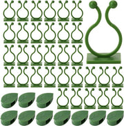 Clips per piante - 60 pezzi di supporti autoadesivi per piante da appartamento (verde)