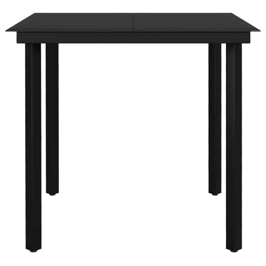 Set da Pranzo da Giardino 5 pz | Set Salotto da Giardino Nero