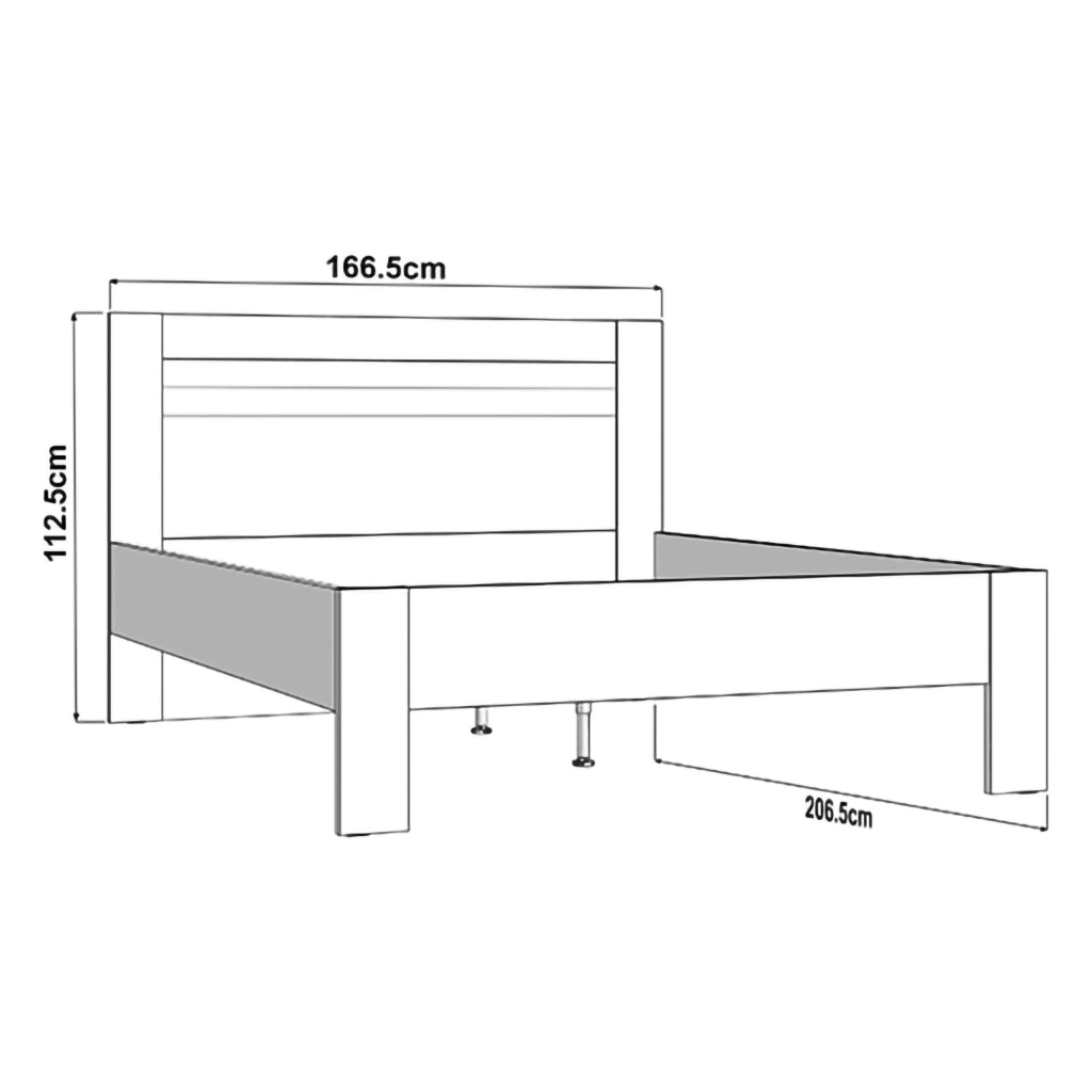 Letto Matrimoniale Kabale, Letto Matrimoniale Dimensione Materasso 160x200 cm, Marrone Rovere Nodi