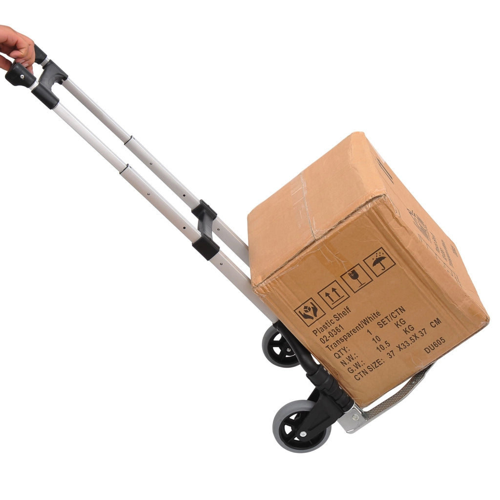 Carrello a mano pieghevole telescopico ¨C Minimal ¨C alluminio argento-nero 70kg