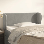 Testiera ad Orecchio Grigio Chiaro 103x23x78/88 cm in Velluto 3117046