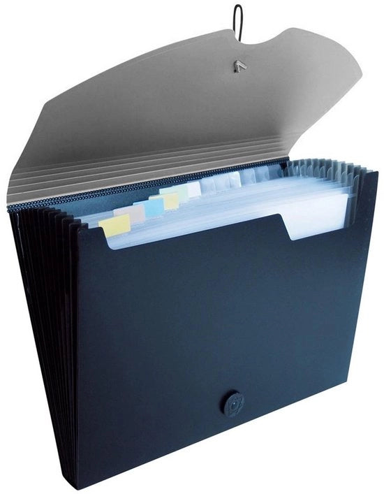 Pannelli di espansione DIN A4, PP, 12 celle, grigio/nero, 1 pezzo