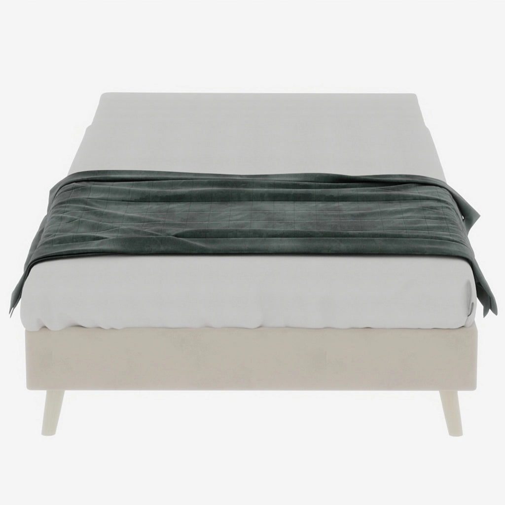 Letto singolo 90x200 - Xylo - Beige velluto olandese