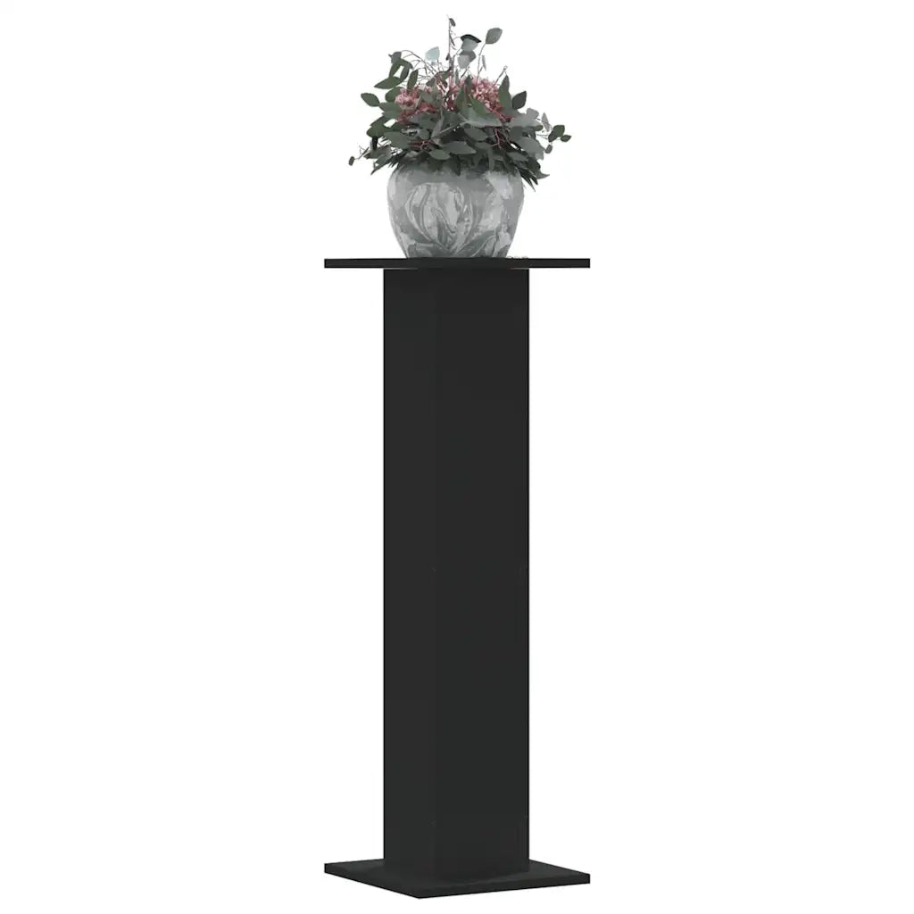 vidaXL Supporti per Piante 2 pz Neri 30x30x95 cm Legno Multistrato