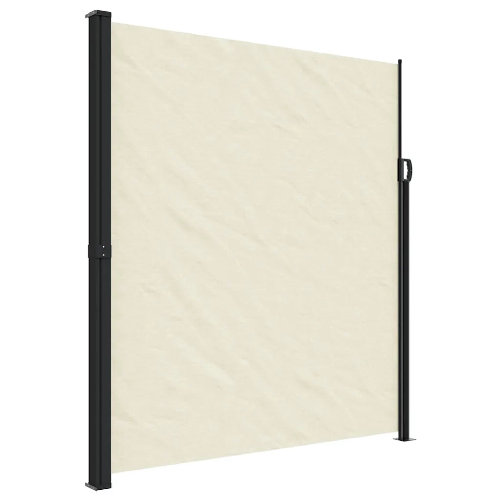 Tenda da Sole Laterale Retrattile-Tenda parasole per balcone per giardino Crema 220x500 cm