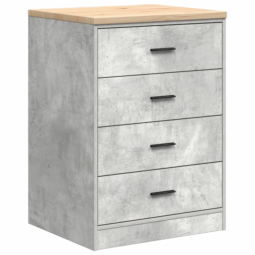 vidaXL Armadi da Garage 2 pz Grigio Cemento in Legno Multistrato