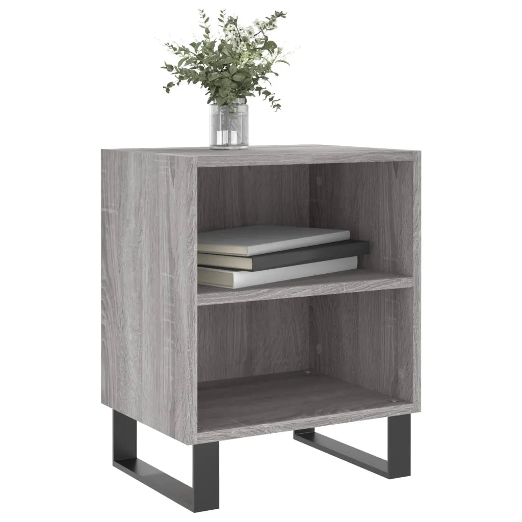 Set di 2 Comodini | Armadio da Notte | Mobiletto da notte Grigio Sonoma 40x30x50 cm in Legno Multistrato
