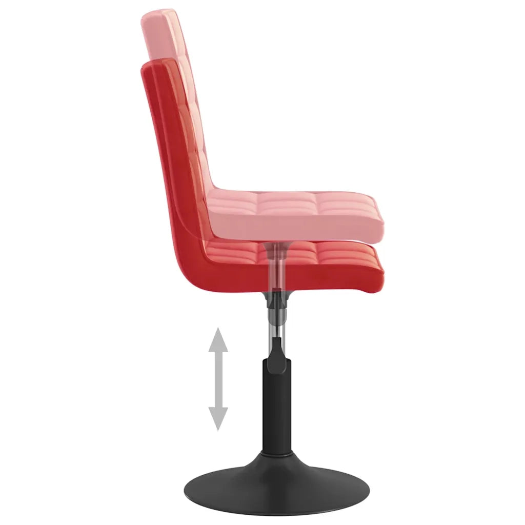 Sedie da Pranzo Girevoli 2 pz Rosso Vino in Velluto 335747