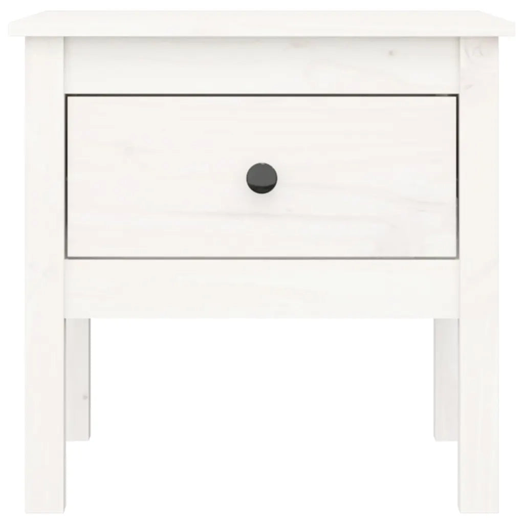 Tavolini 2 pz Bianchi 50x50x49 cm Legno Massello di Pino 813797