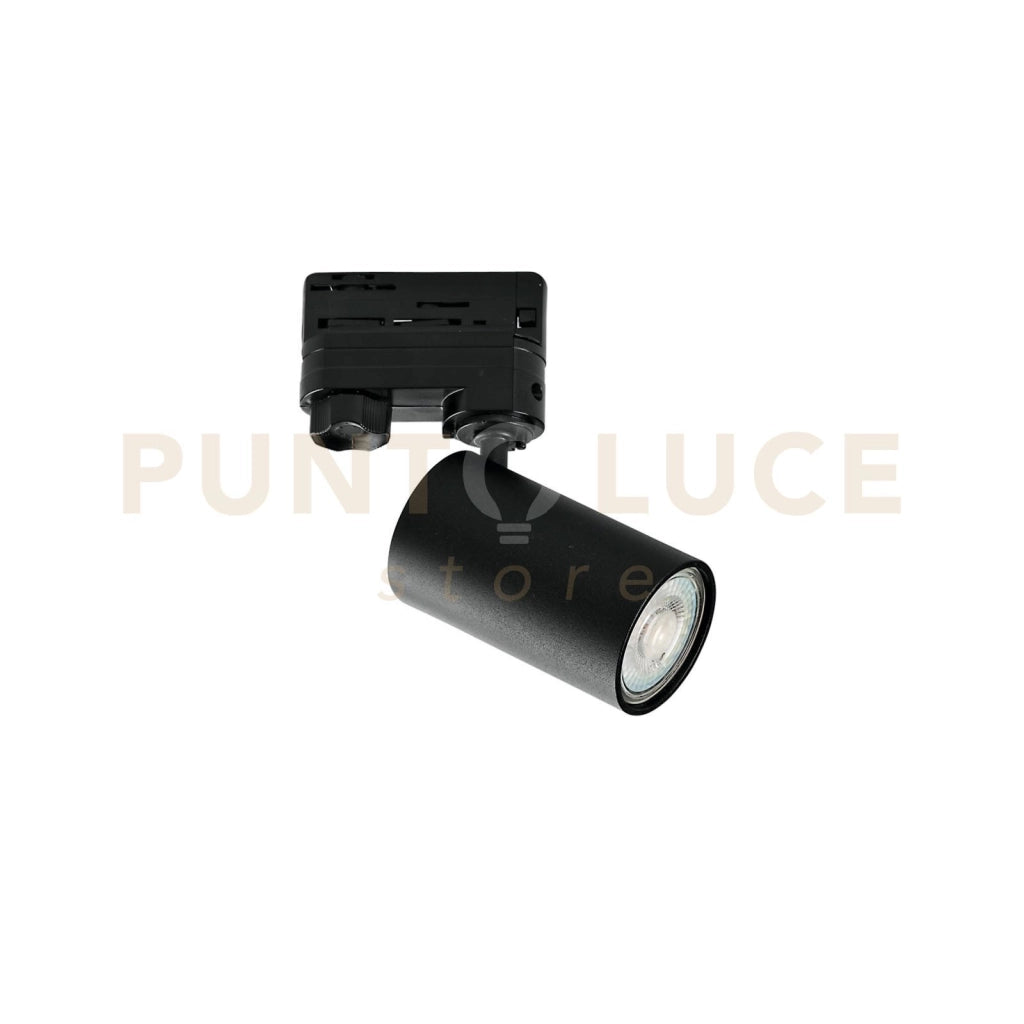FARO PROIETTORE PER SISTEMA  BINARIO SQUIB NERO 1 LUCE ATTACCO GU10 5,6X17,2CM