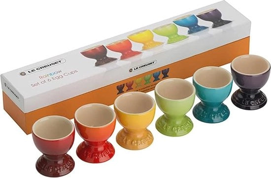 Set di 6 uova in colori arcobaleno di ceramica