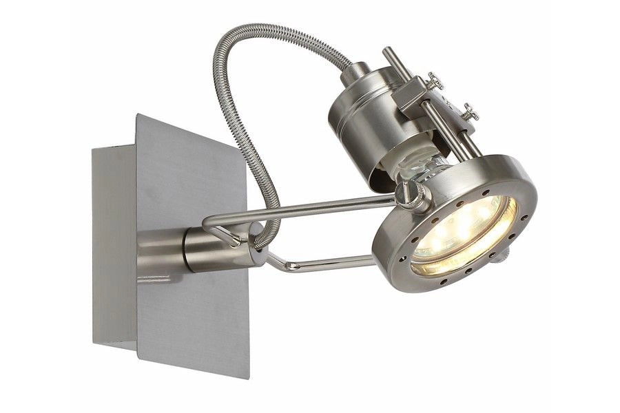 Applique industriale satinata Fiji 2 GU10 50W Reality