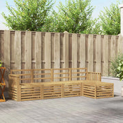 Set di divani da esterno 5 pcs Bianco 249 x 122,5 x 73 cm