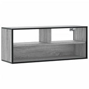 Mobile TV multimediale mensola TV credenza TV sala da pranzo soggiorno camera da letto Sonoma 100 x 31 x 39,5 cm legno ingegnerizzato e metallo grigio 02_0028319