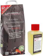 Carbone di Legno 2,5 kg e Pasta Combustibile 200 ml per BBQ a Fumo