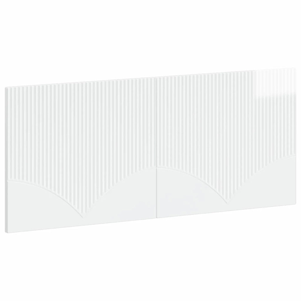 Testiera da Muro HOORN Bianco Lucido Legno ingegnerizzato 897409