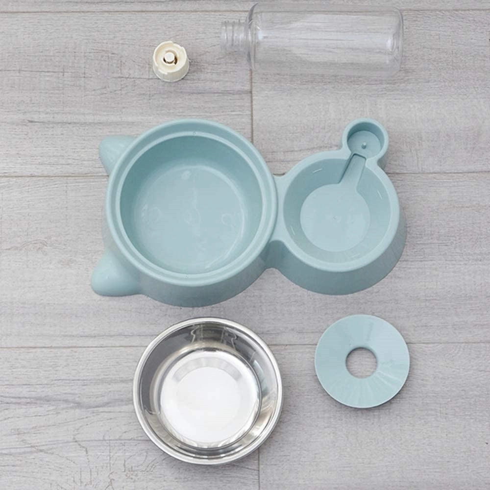 Trade Shop - Ciotola Doppia Gatti Cani 2in1 Distributore Acqua Alimenti Automatiche Borracce -