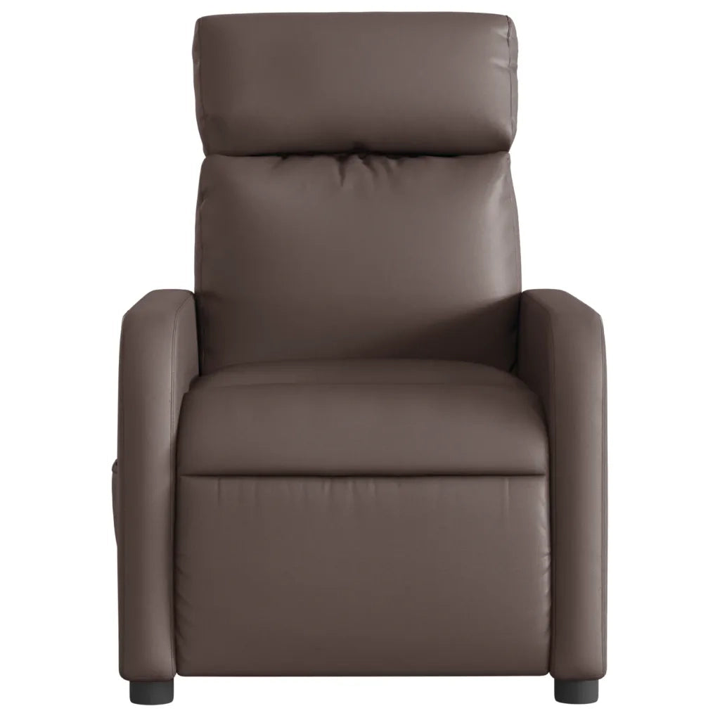 Poltrona Massaggiante | Sedia Relax Elettrica Marrone in Similpelle