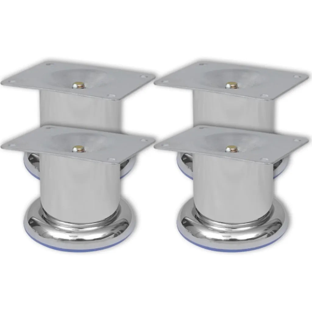 Piedini Rotondi per Divani 8 pz Cromati 60 mm CFW3054863