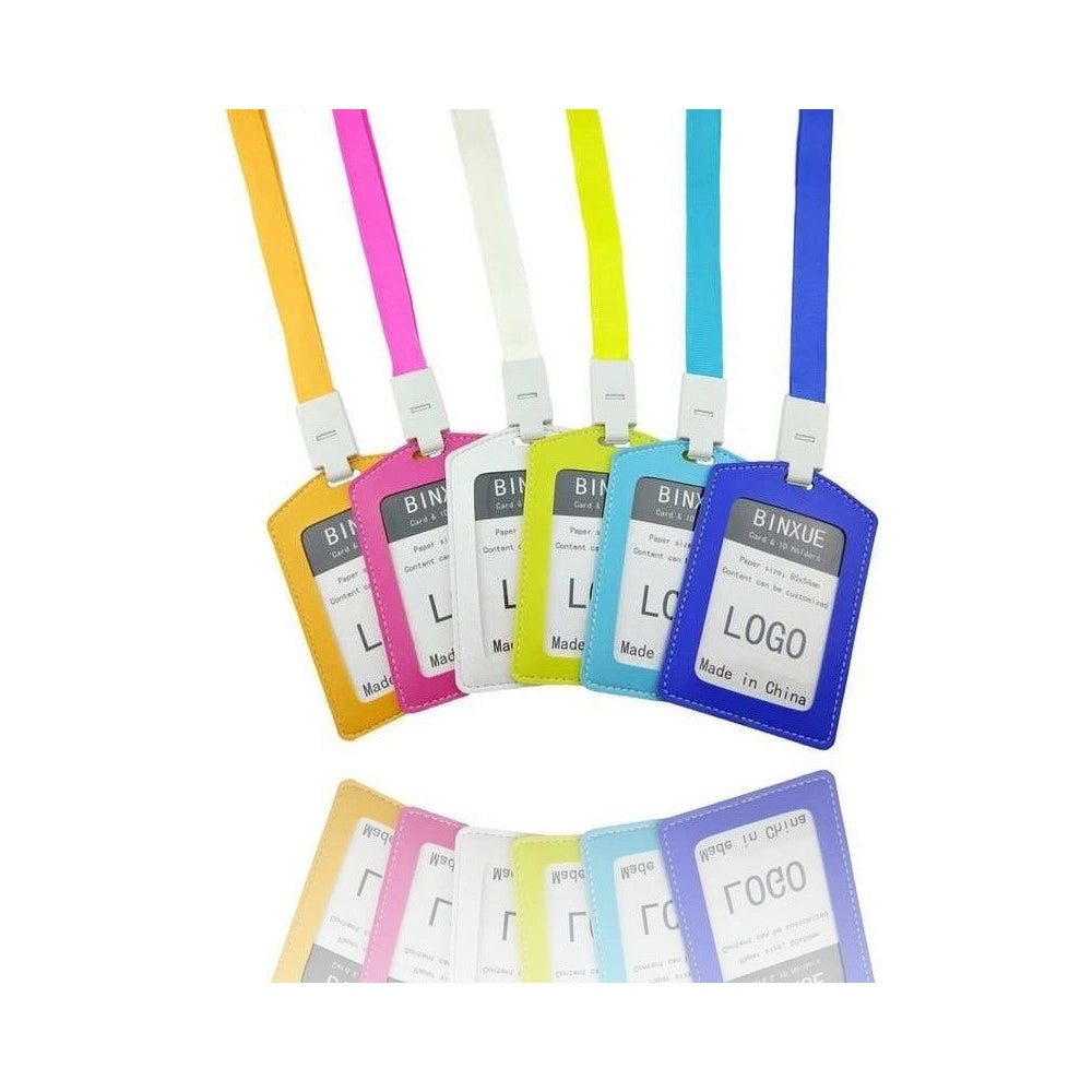 Trade Shop - Set 12 Pezzi Portabadge Porta Bage Tesserino Colorato Con Laccetto Collo -