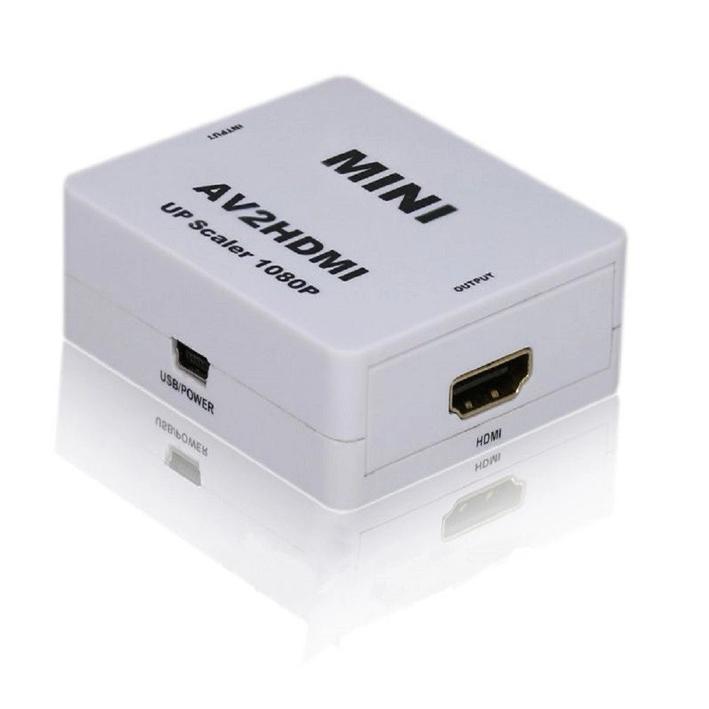 Trade Shop - Convertitore Da Rca Av A Hdmi 1080p Adattatore Usb Av2hdmi Converter Maxtech Crca-hdmi -