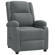 Poltrona | Sedia Relax Reclinabile in Tessuto Grigio Scuro