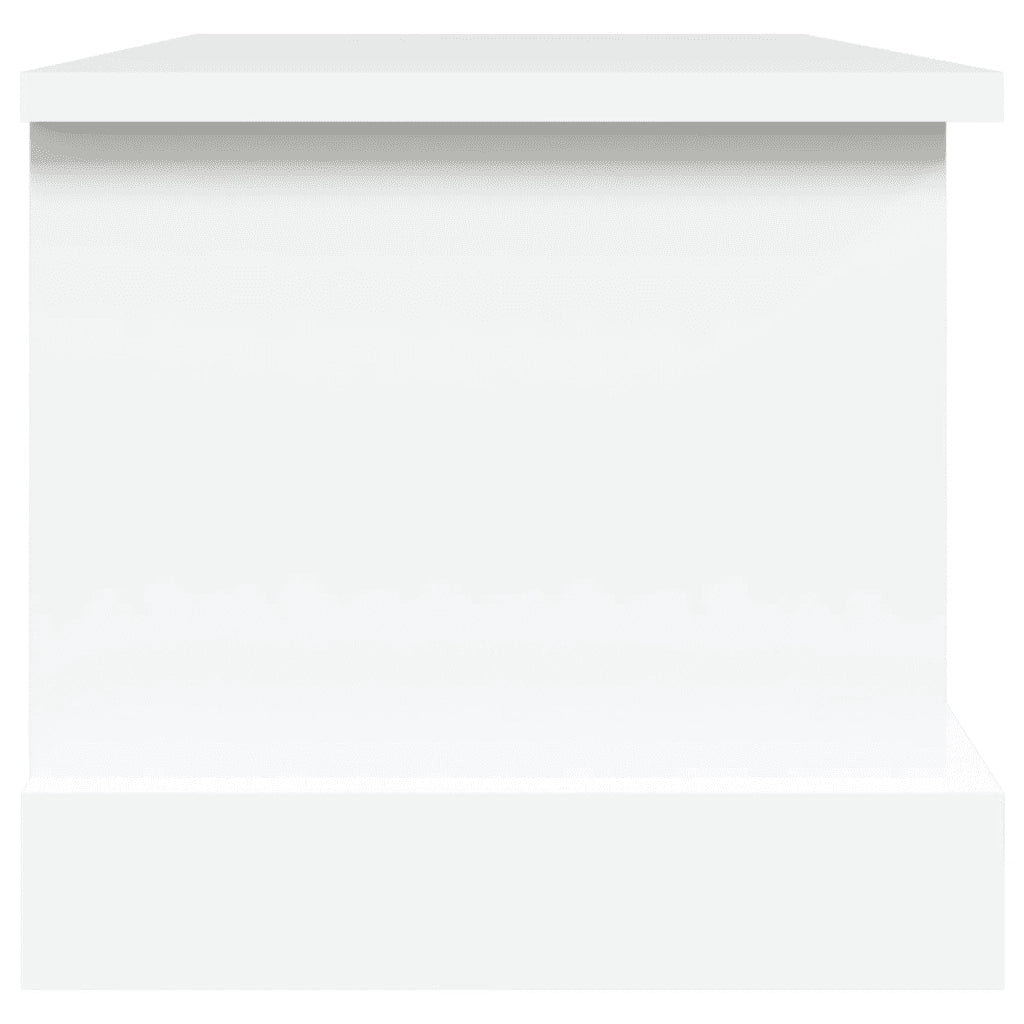 Scatola portaoggetti bianca 50x30x28 cm in legno ingegnerizzato 816496