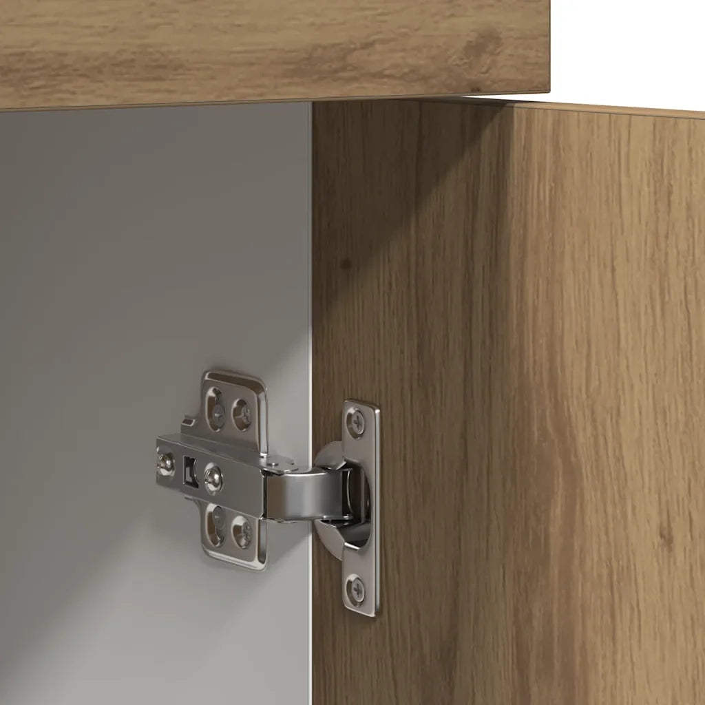 Mobiletto da cucina di design pratico e con ampio spazio contenitivo 40 x 46 x 81 cm finitura in rovere ingegnerizzato realizzato artigianalmente 02_0050739