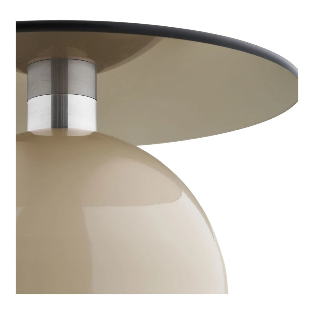 Tavolino Ravello, Beige, Vetro, 40x40x52 cm